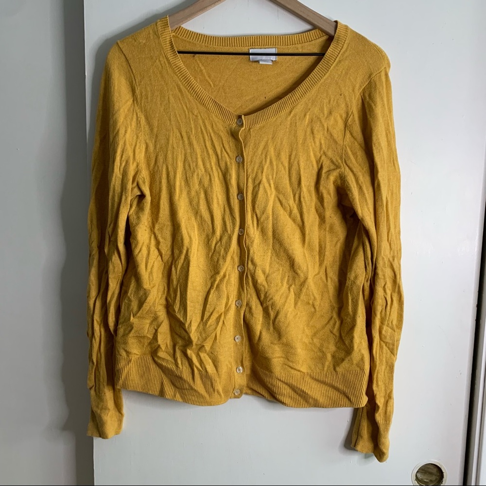 Old Navy yellow cardigan